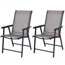 set of 2 outdoor patio folding chairs