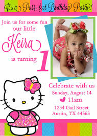 1st Hello Kitty Free Printable Birthday Invitation