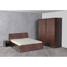 Wooden Simple Brown Bedroom Set Size