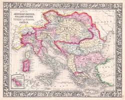 Any nation on the italian peninsula is a viable option for forming italy. Map Of The Austrian Empire Italian States Turkey In Europe And Greece Geographicus Rare Antique Maps