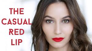 everyday cal red lip makeup tutorial
