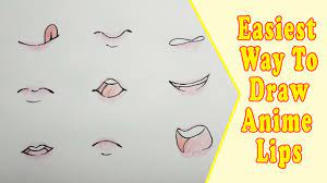 to draw lips easy drawing anime lips