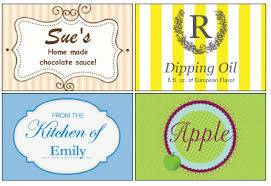 homemade food and gift labels