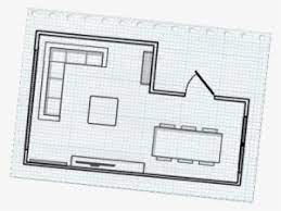 graph paper house floor plan on the
