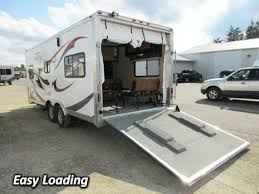 used toy hauler travel trailer