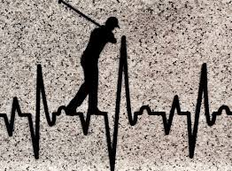 Golf Heartbeat Metal Art Metal Art