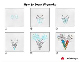 how to draw fireworks oartsy
