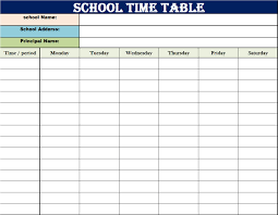top 5 timetable template free