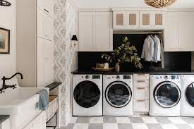 modern colonial laundry room