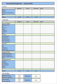 Sample Household Budget Excel Template Spreadsheet Expenses 2010