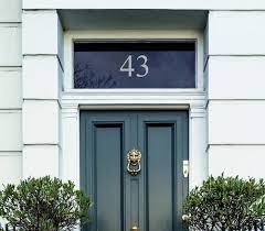 Frosted Fanlight Door Numbers Etched