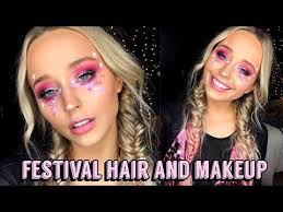 pink festival hair and makeup you