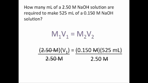 Dilution Problems Chemistry Tutorial