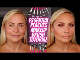essential peaches makeup brush tutorial
