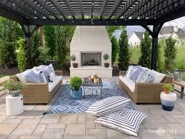 Modern Patio Reveal With Pops Of Blue