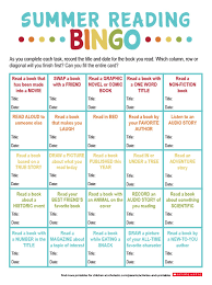 Summer Reading Bingo Printable Worksheets Printables