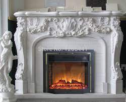 Carved Marble Fireplace Mantel