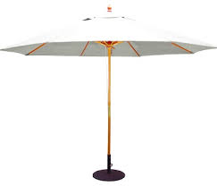 Wooden Patio Market Umbrella Sunbrella B
