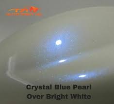 Blue Pearl Over Bright White Basecoat