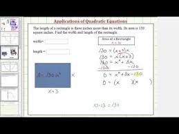 Ex 2 Quadratic Equation App Find The