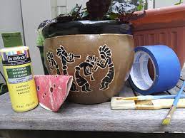 paint an already glazed ceramic pot