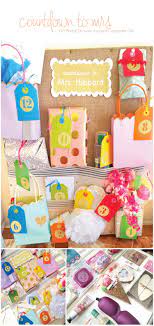 Using your favorite adhesive, apply the 'wedding advent calendar' design. Diy Bridal Shower Advent Calendar