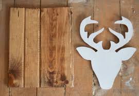 easy diy geometric deer head wall art