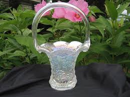 Imperial White Daisy Carnival Glass