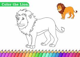 coloring page for lion vector