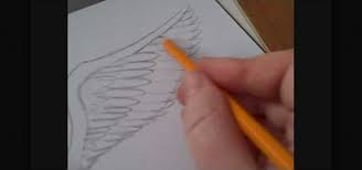 How To Draw Angel Wings With Pencil Drawing Illustration