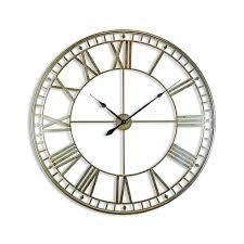 Extra Large Silver Skeleton Wall Clock