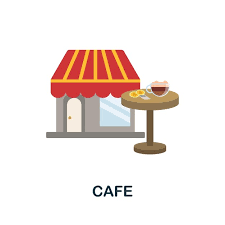 Premium Vector Cafe Flat Icon Colored