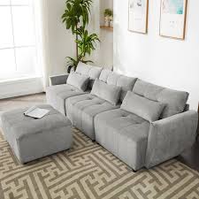 l shaped chenille modern sectional sofa