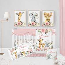 Safari Crib Bedding Set Girl Crib