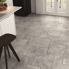 White Stone Effect Floor Tiles For