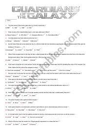 Reading through these trivia questions is super fun, and it can also help you learn all kinds of new facts and tidbits of information. Guardians Of The Galaxy Quiz Esl Worksheet By Shane Dcrez Co Uk