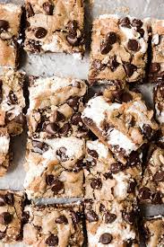 s mores chocolate chip cookie bars