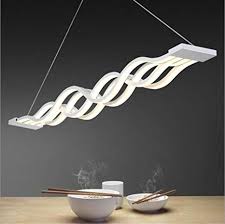 L100cm 120cm New Creative Modern Led Pendant Lights Wave Hanging Lamp Dining Room Living Room Pendant Light Warm White Amazon Com