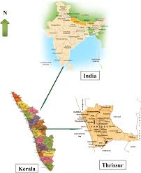 For custom/ business map quote +91 8929683196 | apoorv@mappingdigiworld.com. Geographical Location Of The Study Site In Thrissur Kerala India Download Scientific Diagram