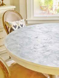 Faux Marble Chalk Painted Table Top
