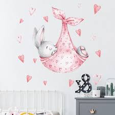 Cartoon Love Bunny Wall Stickers