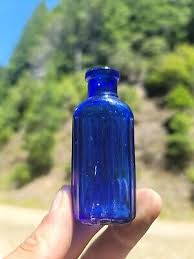 Deep Cobalt Poison Bottle Antique