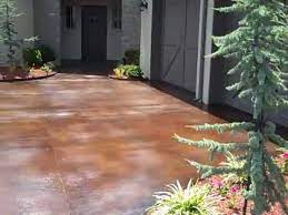 Acid Stained Concrete Driveway You