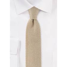 My tie is approx 57″ long, 1 3/4 wide at the widest part and 1 1/4 at the narrowest. Knitted Skinny Tie In Golden Cream Cheap Neckties Com