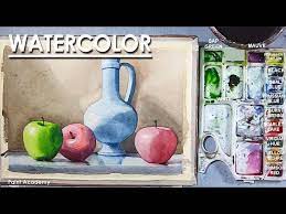 Watercolor Still Life Painting Fruits