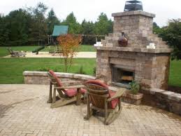 Chimney Outdoor Fireplace Stone Sitting