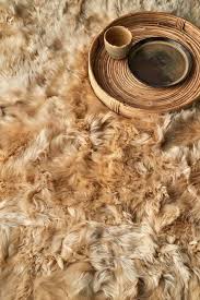 100 beige alpaca fur rug fur rug