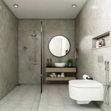 Compact Bathroom Design With Wall