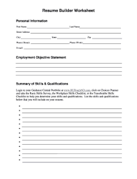 Fill In The Blank Resume Worksheet Fill Online Printable