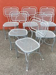 Rare Set Of 6 Outdoor Dining Chairs